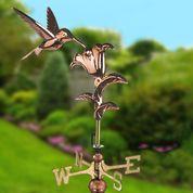 Hummingbird Garden Weathervane - Pure Copper w/ Garden Pole - Image 2