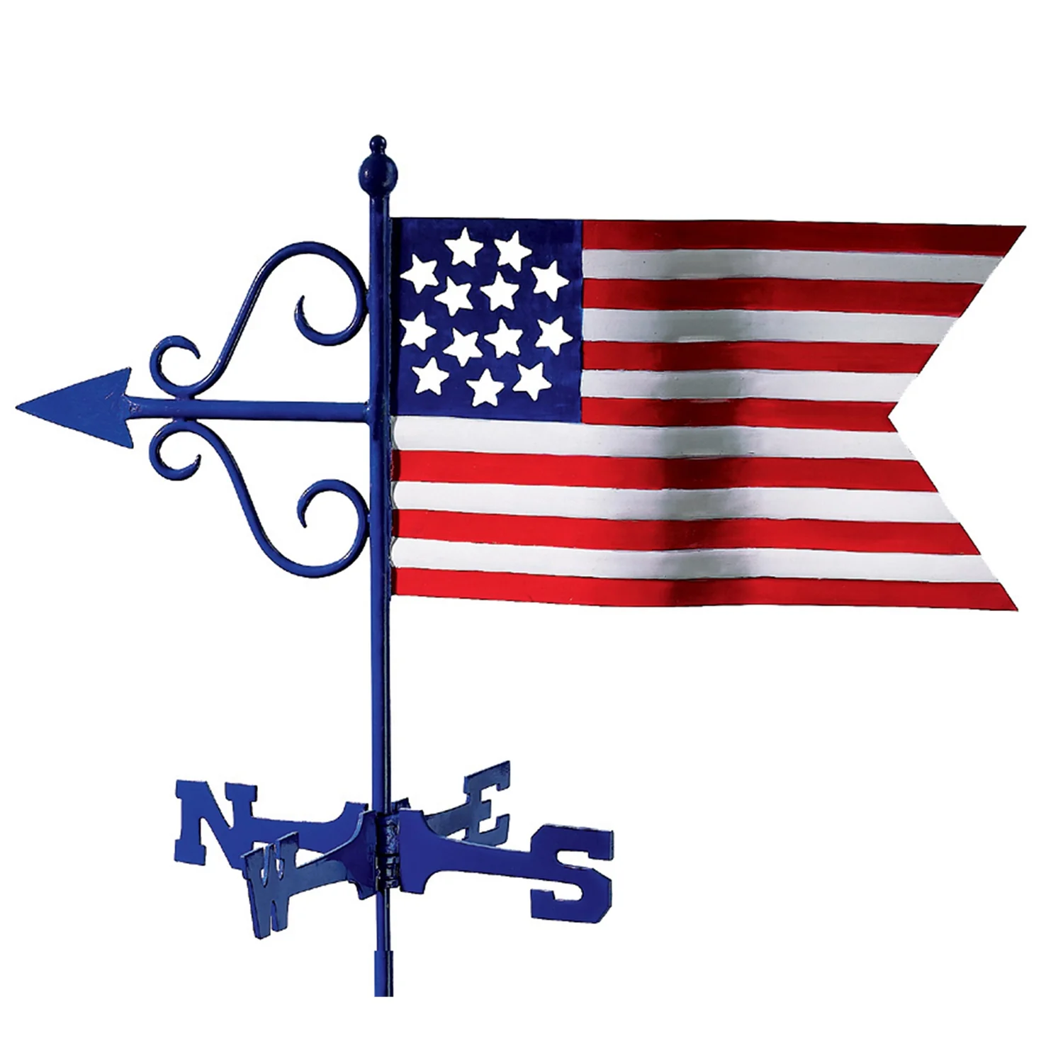 Americana Flag Garden Weathervane - w/Garden Pole by Good Directions
