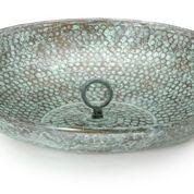 Rain Chain Basin - Blue Verde Copper