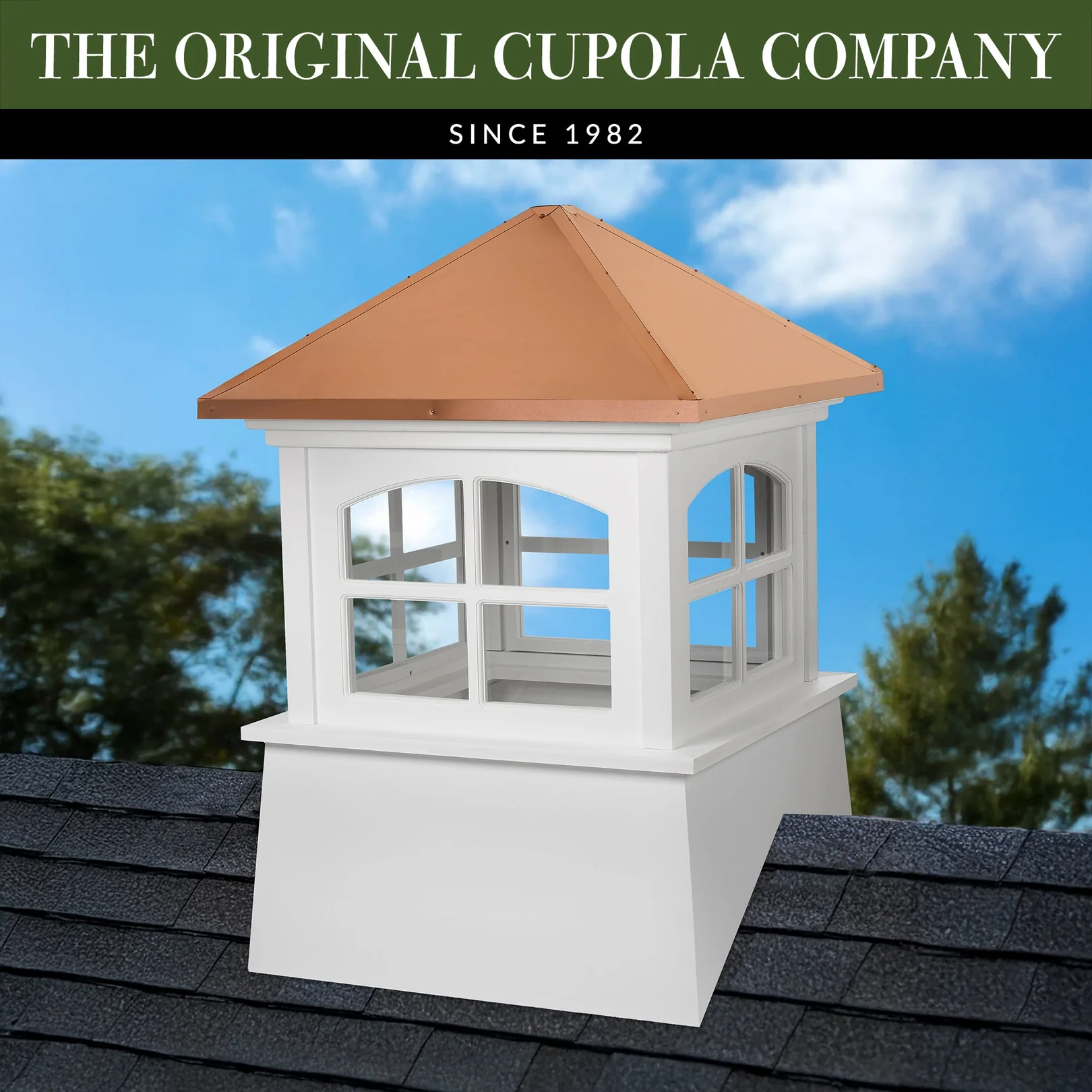 Huntington Vinyl Cupola with Copper Roof By Good Directions