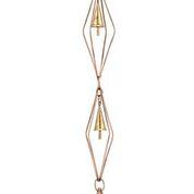 Diamond Pure Copper 8.5 ft. Rain Chain with Bells - Image 5