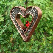 Heart Fly-Thru Bird Feeder - Copper Finish - Image 3
