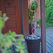 Double Link Pure Copper 8.5 ft. Rain Chain - Image 2