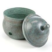 Brass Key West Hose Pot w/ Lid - Blue Verde