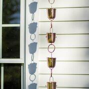 14 Cup Bluebell Pure Copper 8.5 ft. Rain Chain - Image 2