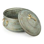 Sedona Hose Pot with Lid, Brass Accents