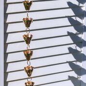 13 Cup Tulip Pure Copper 8.5 ft. Rain Chain - Image 2