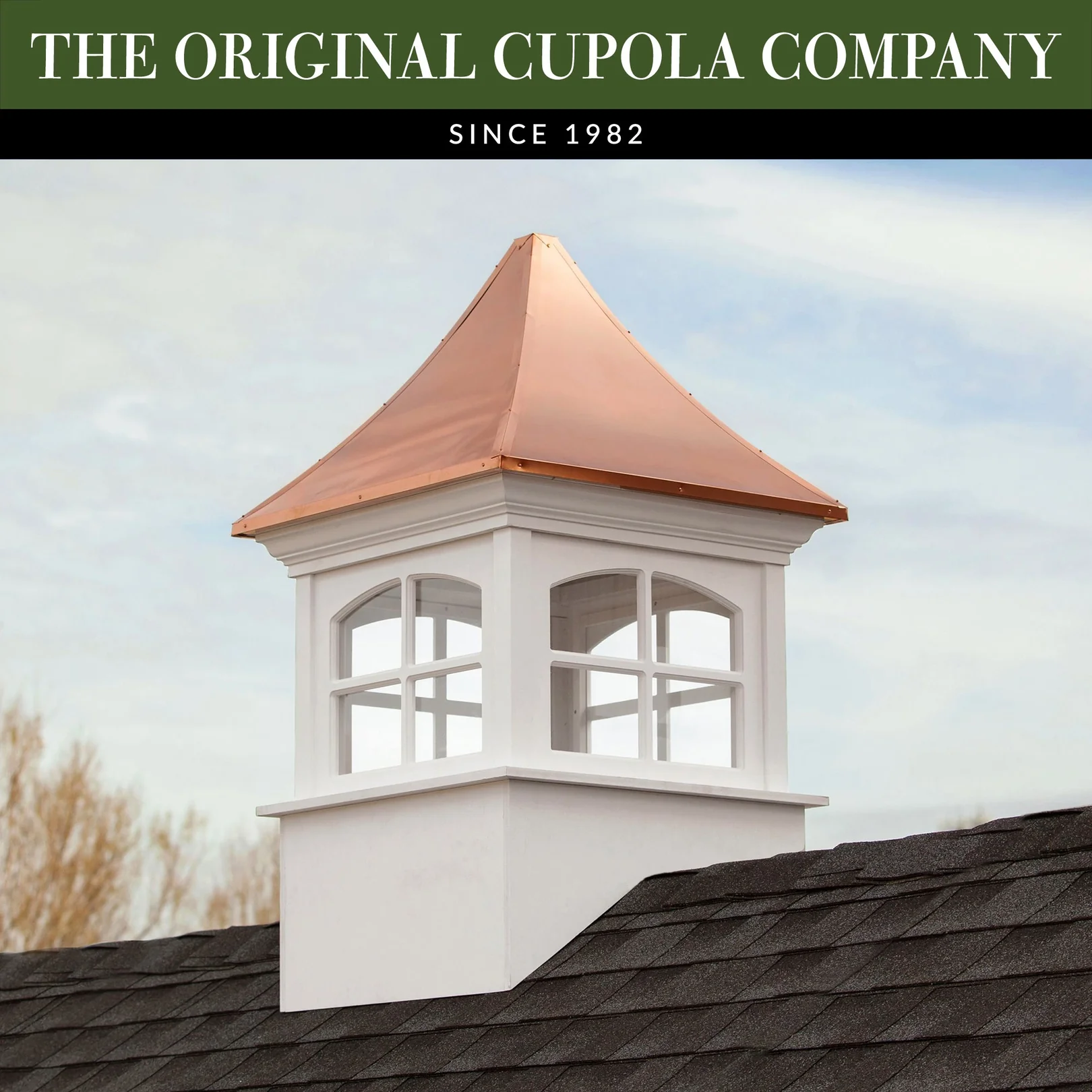 Westport Vinyl Cupola with Copper Roof By Good Directions