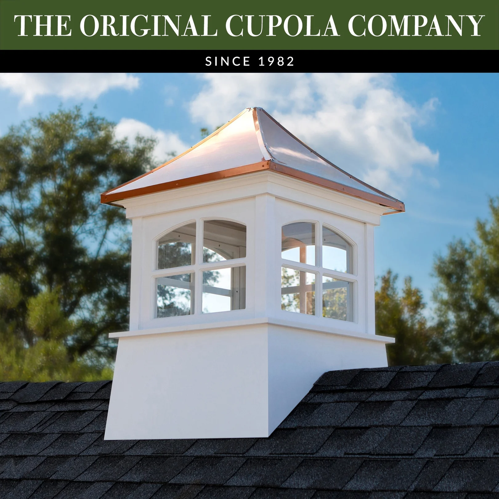 Windsor Vinyl Cupola with Copper Roof By Good Directions