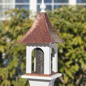 Large Seed Capacity Bird Feeder with Pure Copper Roof - Image 2