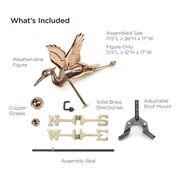 Blue Heron Cottage Weathervane - Blue Verde Copper w/ Roof Mount - Image 5