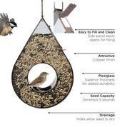 Copper Teardrop Fly-Thru Bird Feeder - Image 4