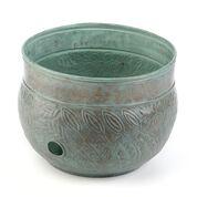 Brass Key West Hose Pot - Blue Verde