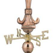 29" Gawain Pure Copper Rooftop Finial with Directionals and Steel Roof Mount - Image 3