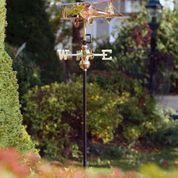 Biplane Garden Weathervane - Pure Copper w/ Garden Pole - Image 5