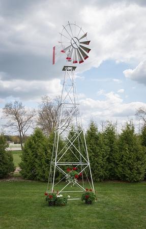 Twenty Two Foot Ornamental Aluminum Windmill-0