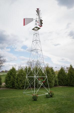 Thirty Foot Ornamental Aluminum Windmill-0