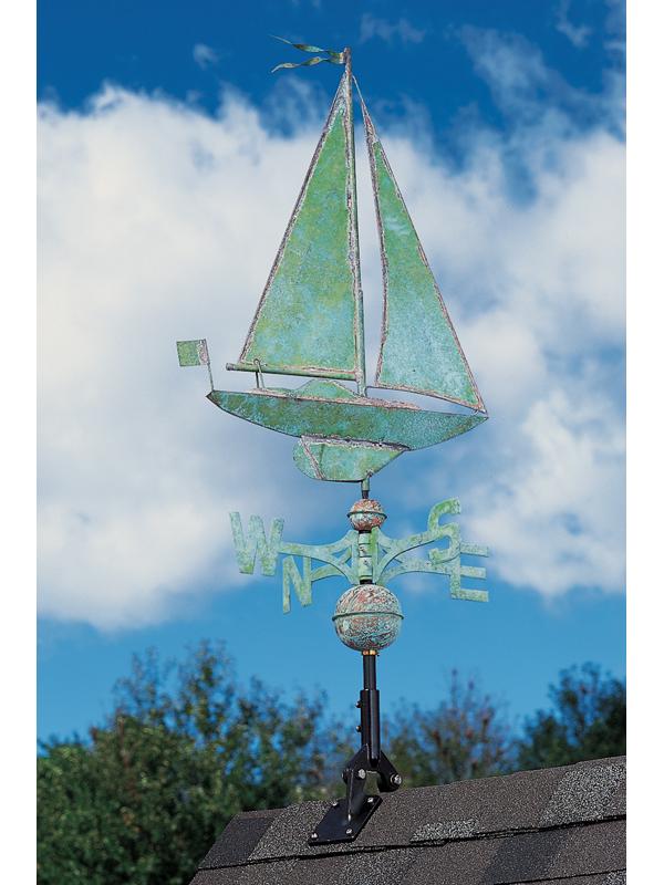 Copper Sailboat Weathervane-4181