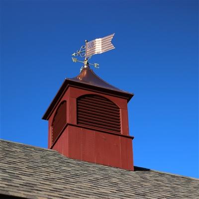 American Flag Weathervane Hand Crafted From Pure Copper -4648