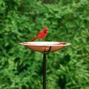 Pure Copper Bird Bath on Garden Pole - Image 9