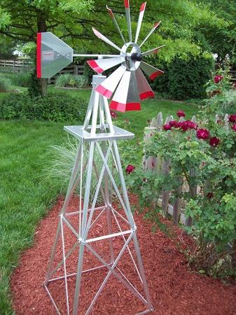 Six Foot Ornamental Aluminum Windmill-0