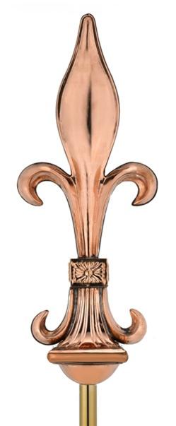 Good Directions 27" Fleur-de-Lis Finial - Polished Copper-0