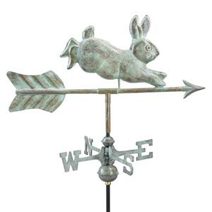 Cottage Sized Rabbit Puer Copper Weathervane -0