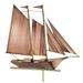 Two Story Home Size Schooner Puer Copper Weathervane-4677