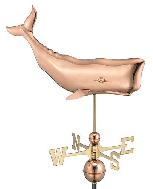 Two Story Home Sized Whale Pure Copper Weathervane -0
