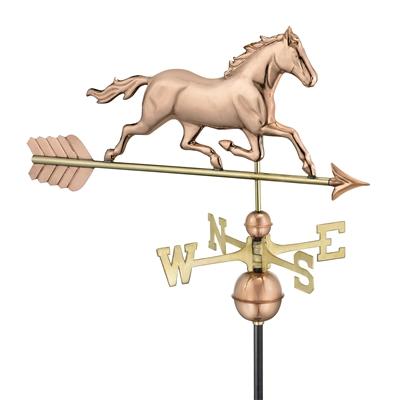 Trotting Horse Hand Crafted Copper Weathervane-0