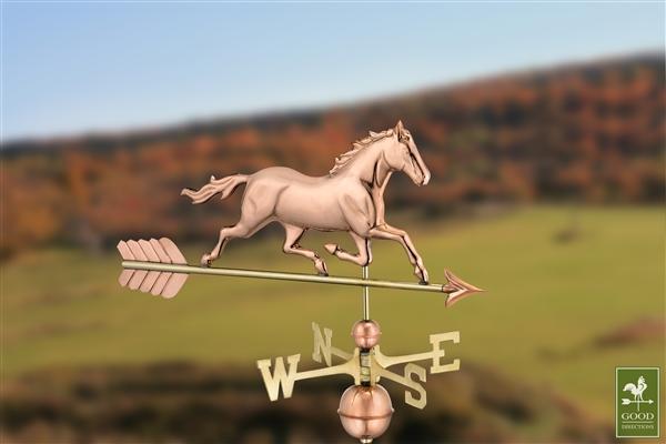 Trotting Horse Hand Crafted Copper Weathervane-4544