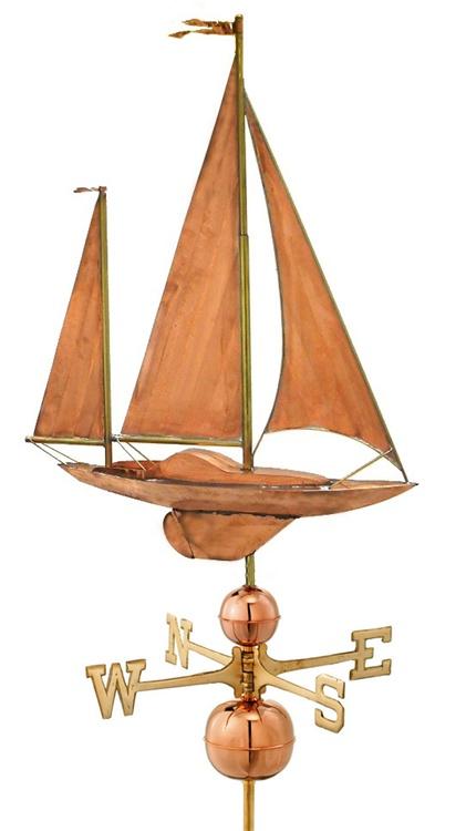 Large Sailboat Weathervane 9907 By Good Directions -9