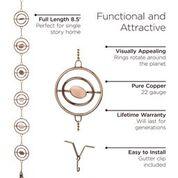 Stellar Pure Copper 8.5 ft. Rain Chain - Image 8