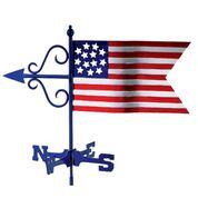 American Flag Garden Weathervane - w/ Garden Pole - Image 5