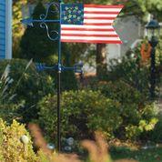 American Flag Garden Weathervane - w/ Garden Pole - Image 7