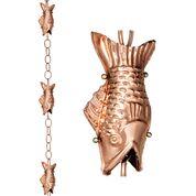 Fish Pure Copper 8.5 ft. Rain Chain - Image 5