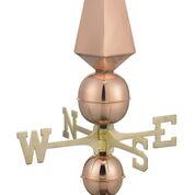 31" Lancelot Pure Copper Rooftop Finial with Directionals and Steel Roof Mount - Image 3