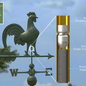 Rooster Weathervane - Blue Verde Copper - Image 5