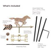 Horse Garden Weathervane - w/ Garden Pole - Image 5