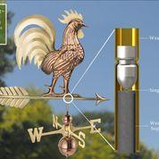 Proud Rooster Weathervane - Pure Copper & Brass - Image 8