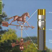 Galloping Horse Weathervane - Pure Copper Hand Finished Bronze Patina - Image 7