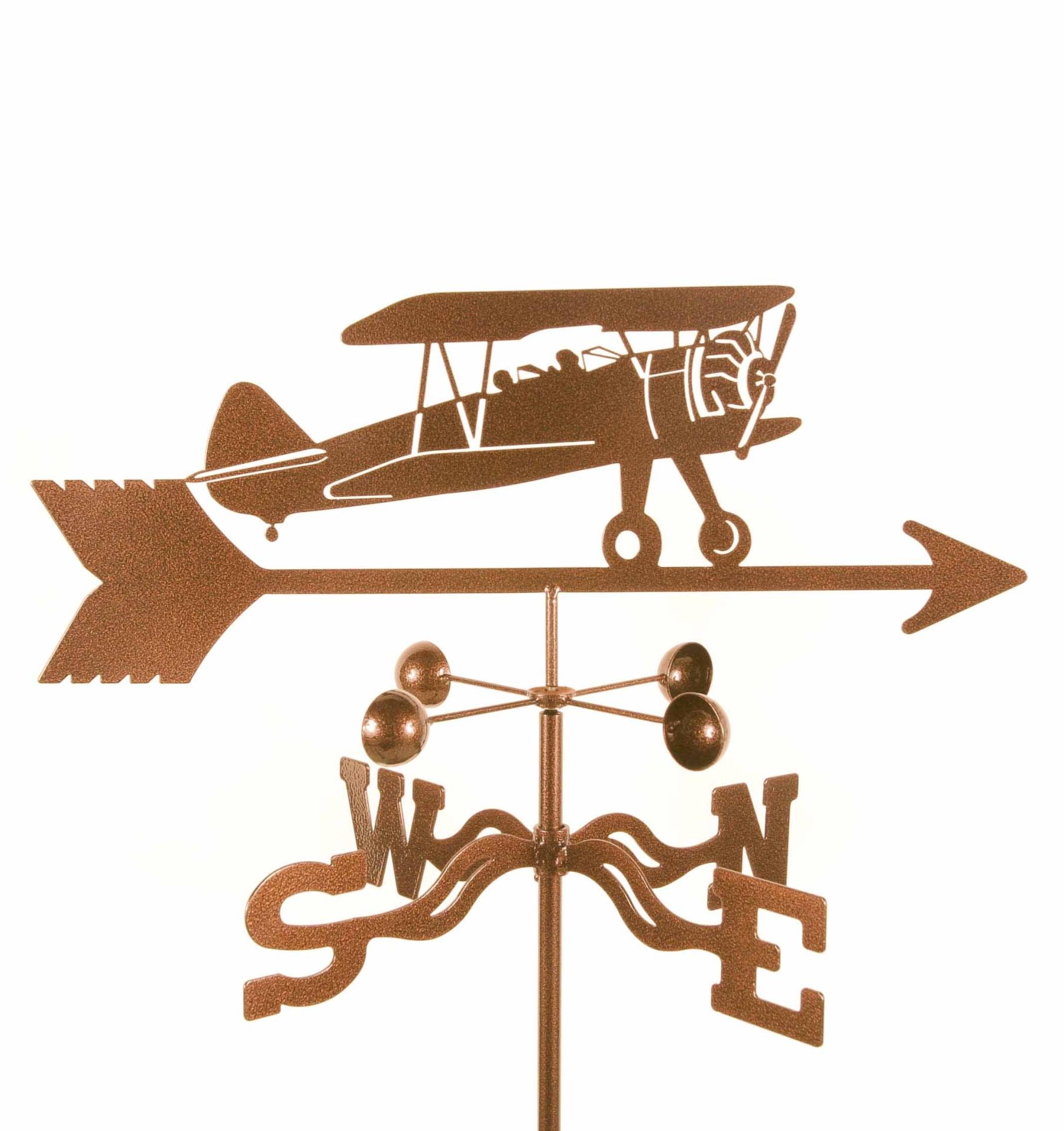 Bi-plane Airplane Weathervane