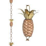 Pineapple Pure Copper 8.5 ft. Rain Chain - Image 6