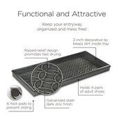 Double Circles Multi-Purpose Boot Tray - Dark Zinc, Gray Finish - Image 10