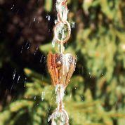 6 Cup Crocus Pure Copper 8.5 ft. Rain Chain - Image 10