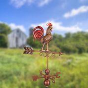 Bantam Rooster Weathervane - Pure Copper Hand Finished Multi-Color Patina - Image 7