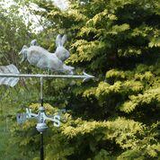 Rabbit Garden Weathervane - Blue Verde Copper w/ Garden Pole - Image 7
