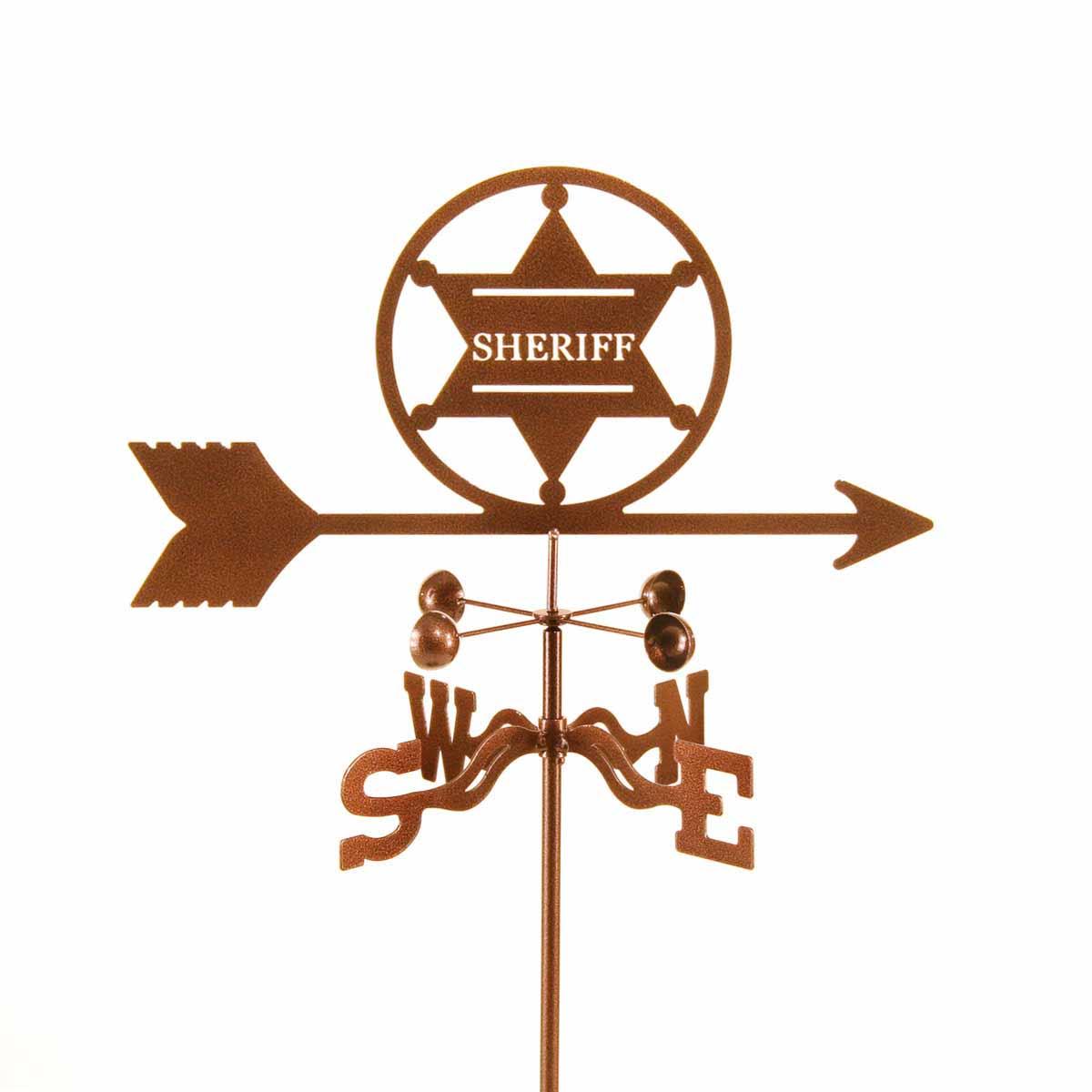 Sheriff 6 Point Badge Weathervane-0