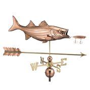Bass with Lure and Arrow Pure Copper Weathervane - Image 4