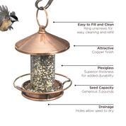 Classic Perch Bird Feeder - Copper Finish - Image 8